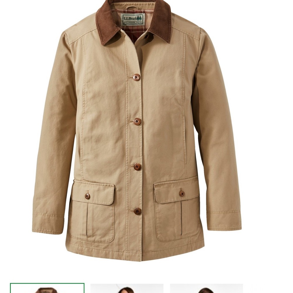L.L. Bean Tan Utility Jacket with Durable Cotton